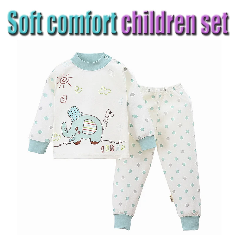 

Комплект детской одежды для малышей, футболка и штаны для маленьких мальчиков и девочек с изображением милого слона из мультфильма, Детские...