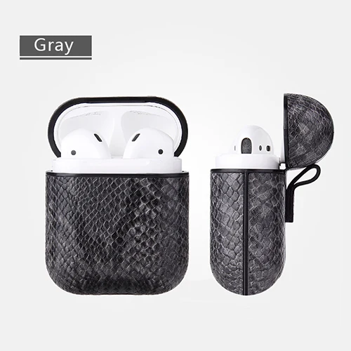 grey sw Кожаный чехол для Apple Airpods 2 ремень PC+ кожаный чехол s с кнопками кожаный защитный чехол для Airpods Прямая поставка - Цвет: grey sw