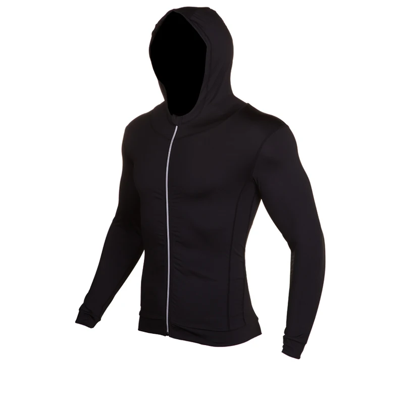 

Pro Quick Dry Zipper Compression Hoodies For Men Long Sleeve Outwear