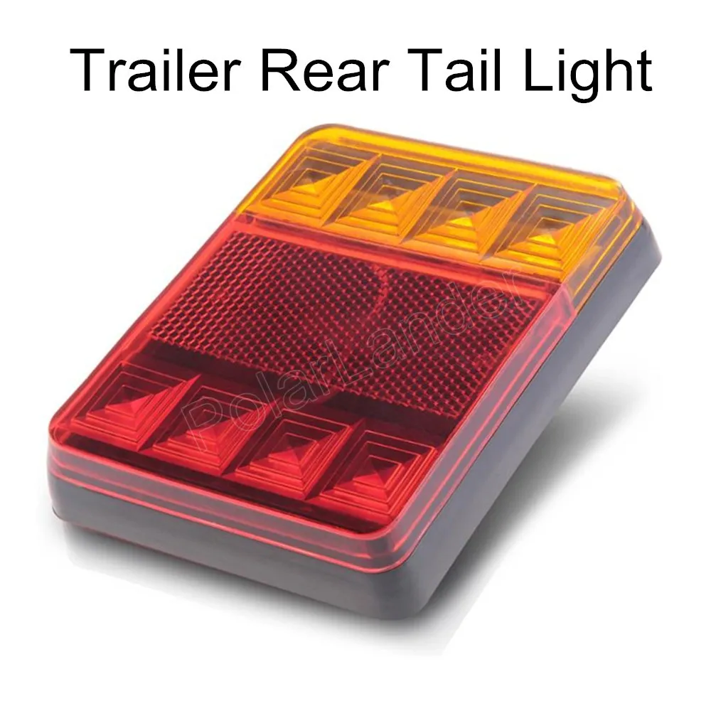 2 шт. водонепроницаемые задние фонари для прицепа грузовика лодки|light led light|8 ledtail
