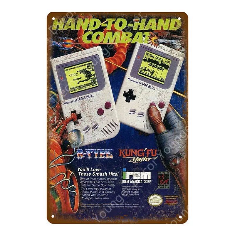 YD6342F Плакат для видеоигр, игровой металлический оловянный стикер для геймеров, Настенная Наклейка для паба, бара, клуба, домашнего декора комнаты, винтажная табличка sega Genesis - Цвет: YD6342F