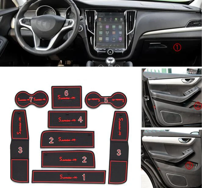 AHHDMCL Автомобильный Дверной коврик с желобом для ворот подлокотник подлокотника