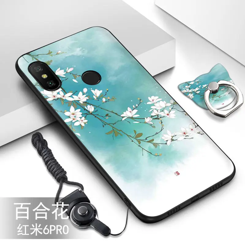 Чехол для Xiaomi Mi A2 Lite. Мягкий силиконовый чехол из ТПУ с цветным узором и функцией