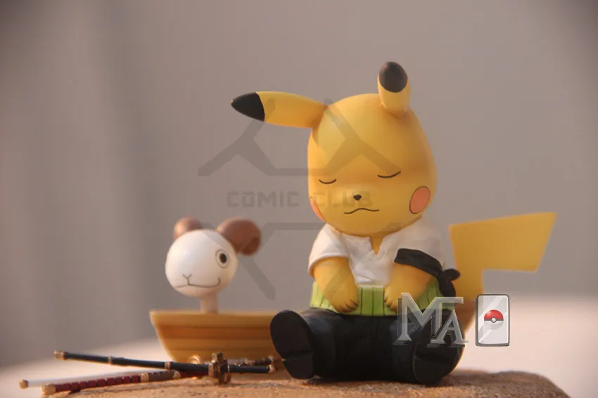 Comic Club 11 см poket monster pikachu cos Roronoa Зоро gk смола фигурка игрушка для коллекции