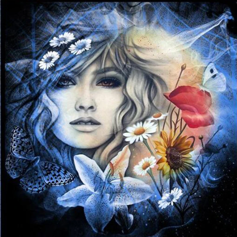 

Full Square/Round Drill 5D DIY Diamond Painting "Beauty & Butterfly & Flowers" Embroidery Cross Stitch Mosaic Home Decor Gift