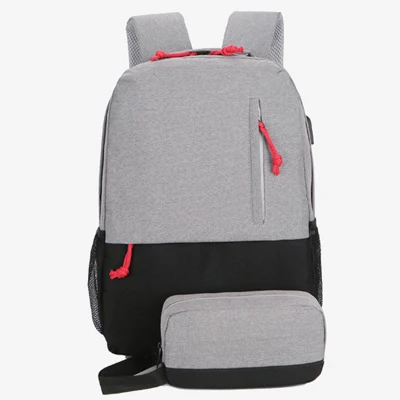 Style2 gray black S2 Нейлоновый рюкзак для путешествий с usb зарядкой, женские и мужские рюкзаки, устойчивые к царапинам, сумка для ноутбука 13, 14, 15, 15,6 дюймов, большие сумки для ноутбуков - Цвет: Style2 gray black S2
