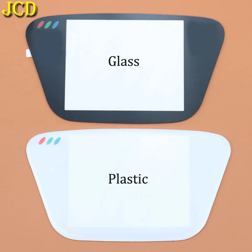 JCD 1 шт. черное стекло для экрана и белая пластиковая крышка объектива Sega Game Gear GG