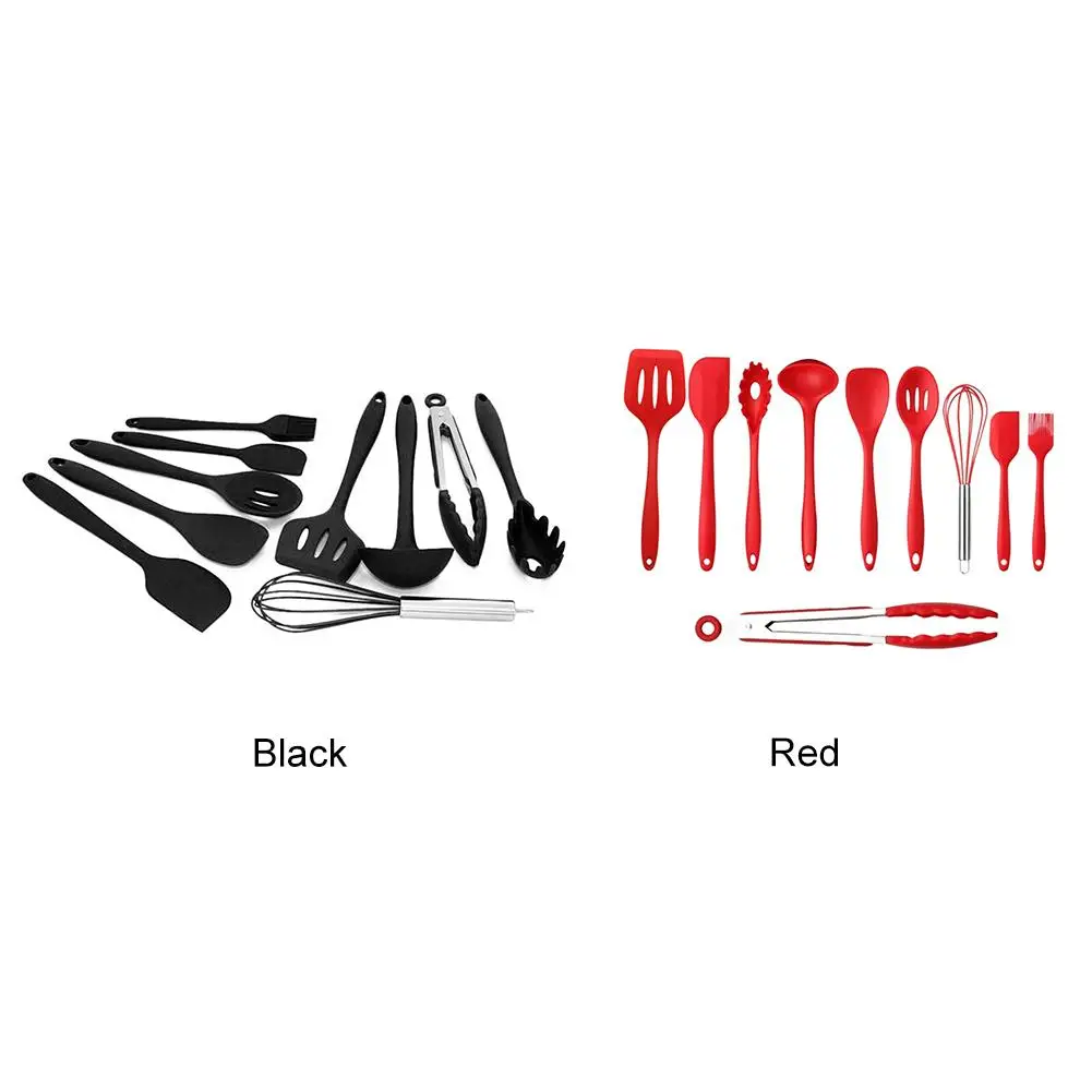 

10pcs set Non-Stick Kitchenware Silicone Heat Resistant Kitchen Cooking Utensils Baking Tool Cooking Tool Sets Silicone Cookerb