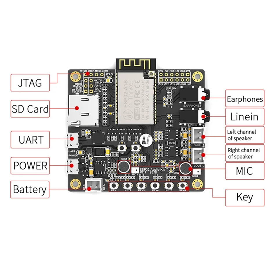 1 шт. WiFi+ Bluetooth модуль ESP32 серийный к WiFi/ESP32-Aduio-Kit аудио макетная плата