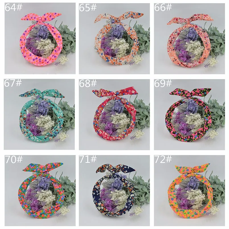 1 шт. милые леопардовые точки губы Печать Цветок кроличьи уши лента головной убор ободок металлическая проволока шарф повязка на голову аксессуары для волос
