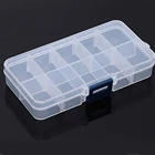 Органайзер XRHYY, прозрачный пластиковый, регулируемый, 10 отделений, для хранения бусин, мелких предметов, разделительная коробка