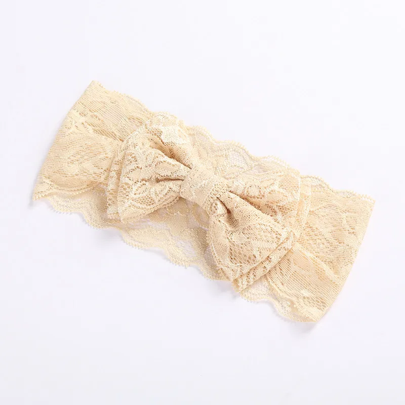 Baby Bowknot Headband Knitted Lace Children Girls elastic hair bands Turban for girl Headbands Summer bandeau bebe | Мать и ребенок