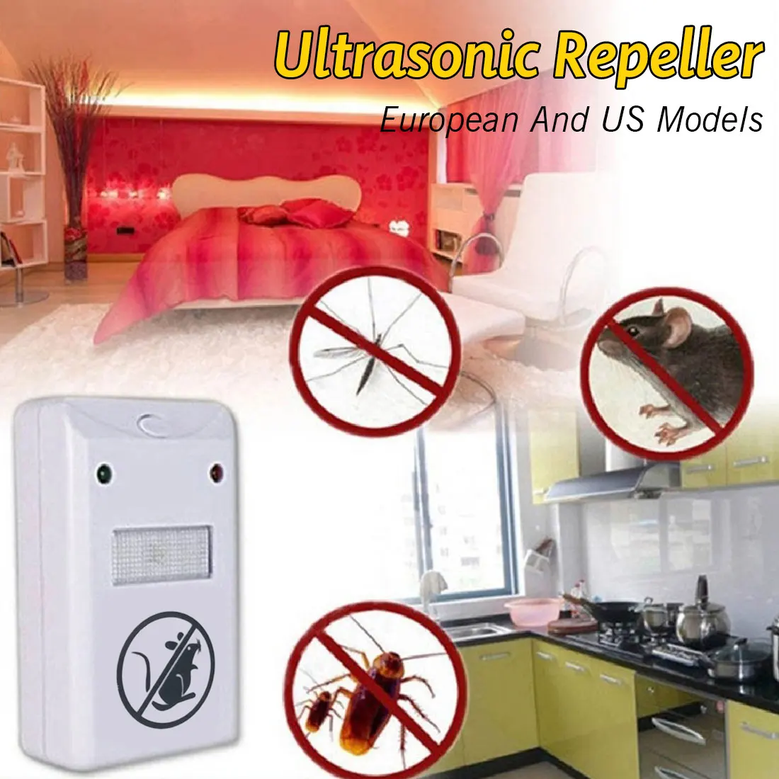 Ультразвуковой электронный репеллент для мышей и грызунов 1 шт. | Дом сад