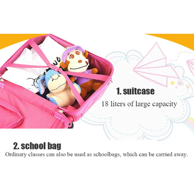 Новый чехол на колесиках для детей и студентов с аниме стерео милый детского