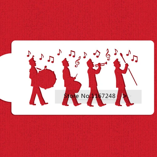 Marching Band Instruments Cookie Stencil Piano Keys Cake Fondant Molds Decorating Tools Baking Bakeware | Дом и сад