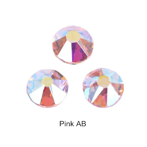 Light Pink AB 144 шт лучшее качество стразы Горячая фиксация стразы 8 Большие 8 маленькие стеклянные стразы Красочные горячая фиксация камни железные стразы для одежды B3309 - Цвет: Light Pink AB