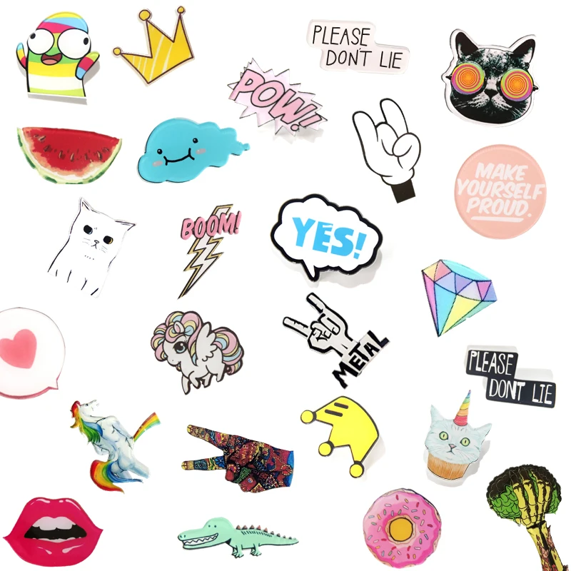 Акриловые значки на рюкзак 1 шт. Значки для одежды Декоративные | Дом и сад