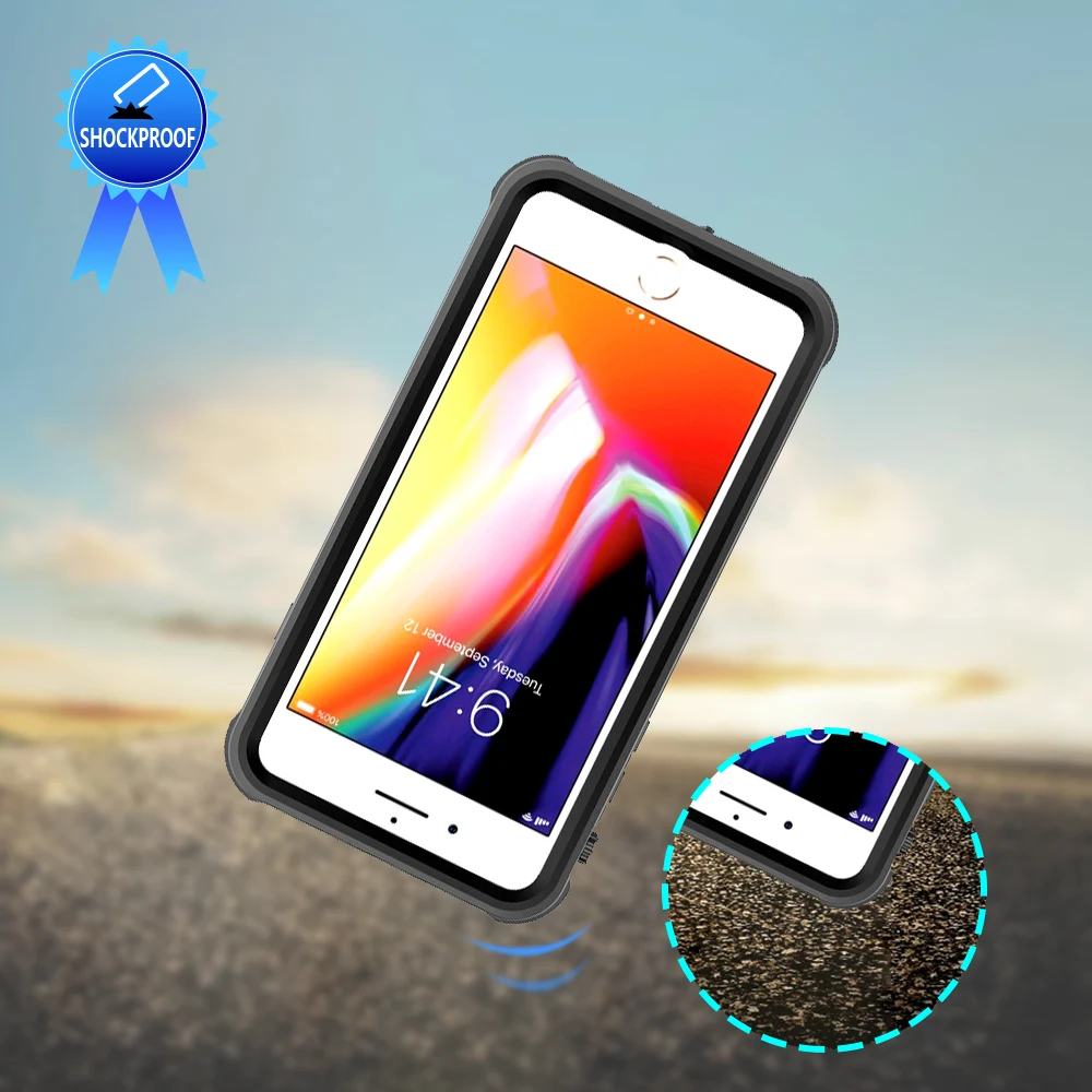 SHELLBOX водонепроницаемый чехол для iPhone 7 8 Plus Funda плавательный водонепроницаемый чехол для телефона 5s 6s Plus водонепроницаемый чехол