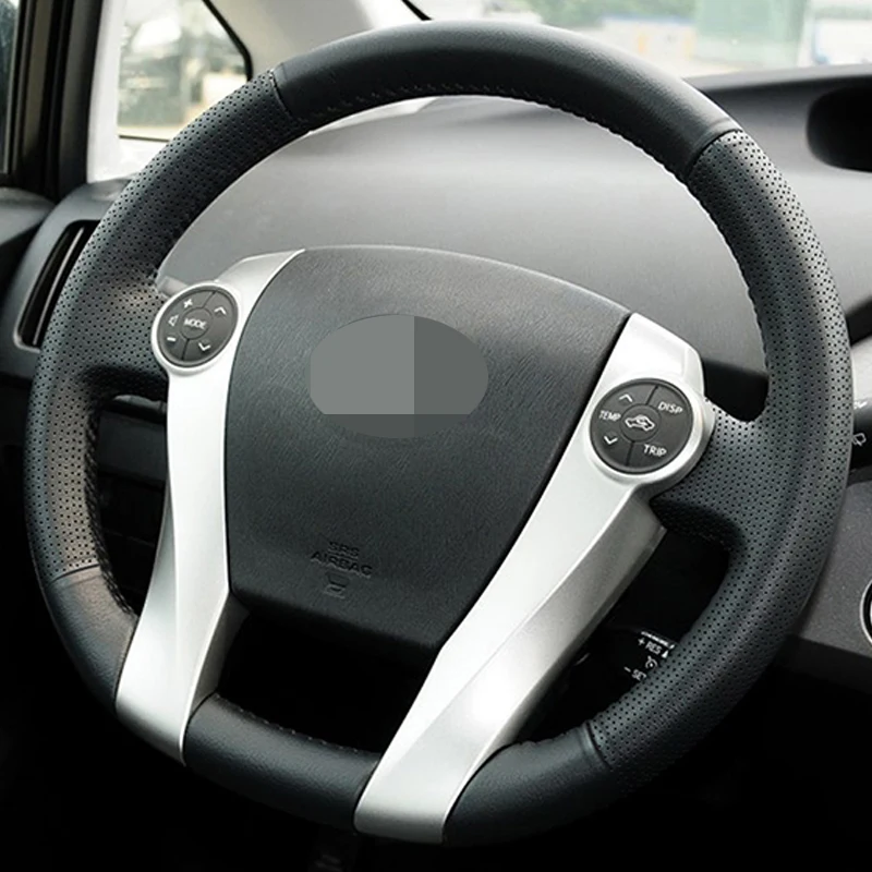 APPDEE черный искусственная кожа Чехол рулевого колеса автомобиля для Toyota Prius 2009- Aqua