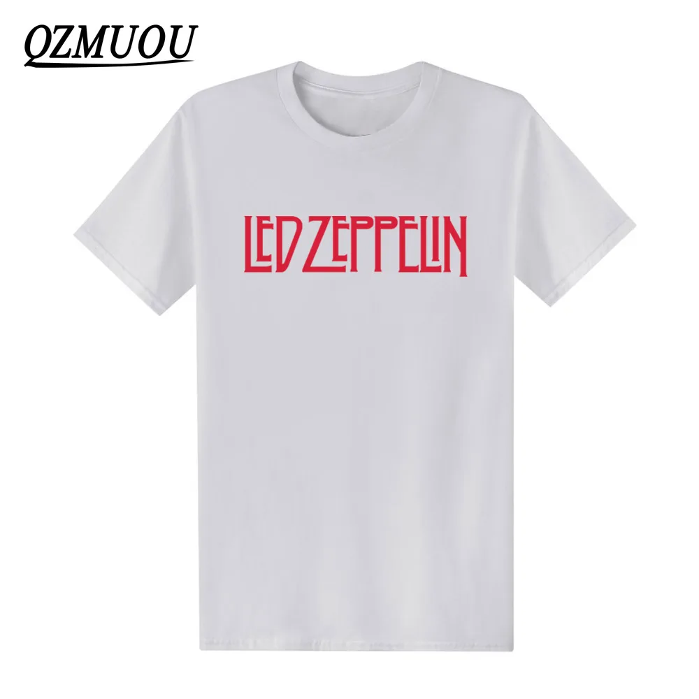 White2 Новинка, мужские футболки, модные, Led, Zeppelin, логотип, графическая футболка, хлопок, Круглый ворот, короткий рукав, футболка, хип-хоп, футболка, размер XS-XXL - Цвет: White2