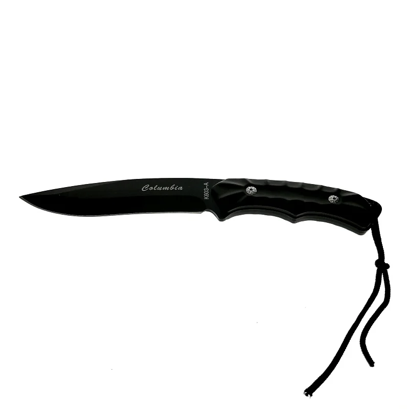 Mengoing Wilderness Survival Fixed Blade Knife 440C Steel Sanding Matte Black Predator Hunting Knives Nylon Sheath | Инструменты
