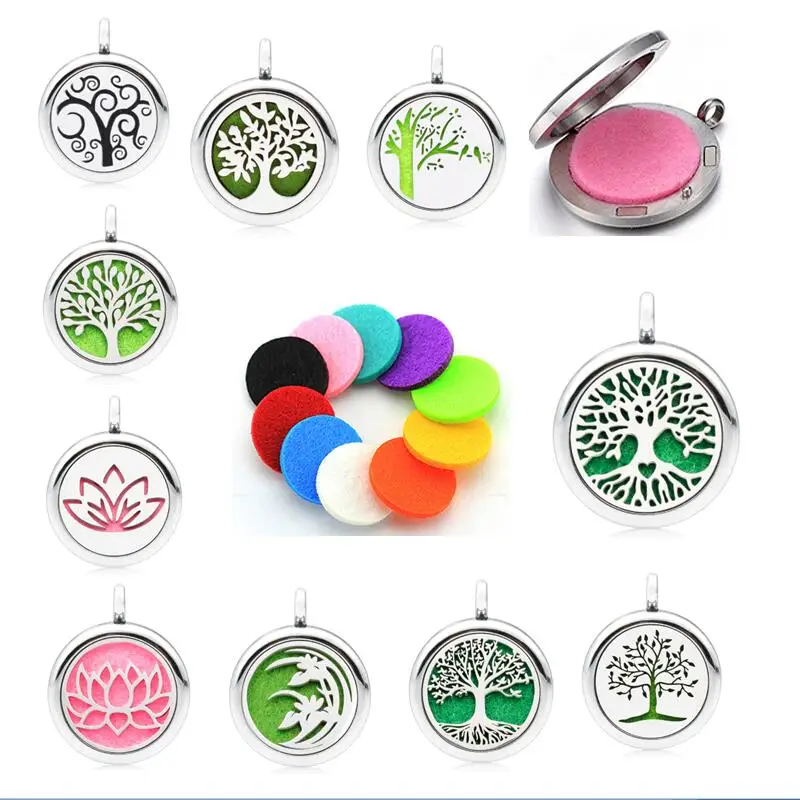 25 мм магнитное простое семейное дерево цветок лотоса Ароматерапия масло Духи