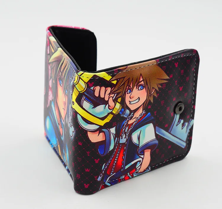 Японская игра Аниме ACG Kingdom Hearts Sora Aqua Kair Ventus PU короткий кошелек с красочным принтом