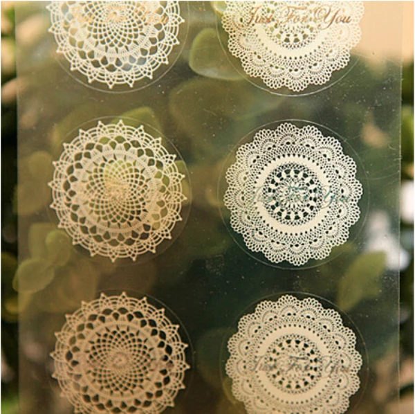 80 шт./лот креативный винтажный белый кружевной и прозрачный позолоченный стиль