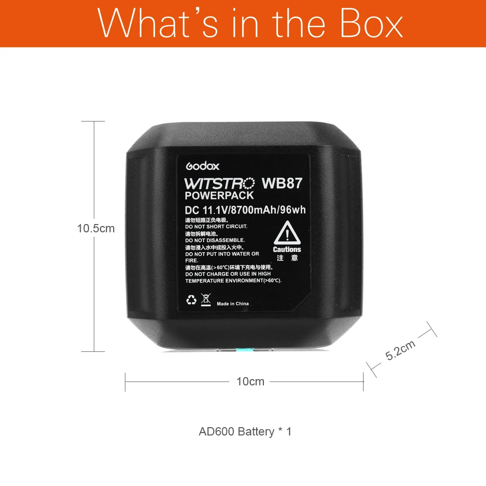 Godox WB87 аккумулятор 11 1 В 8700 мАч для AD600 AD600B AD600BM AD600M студийные вспышки|battery pack|batteries