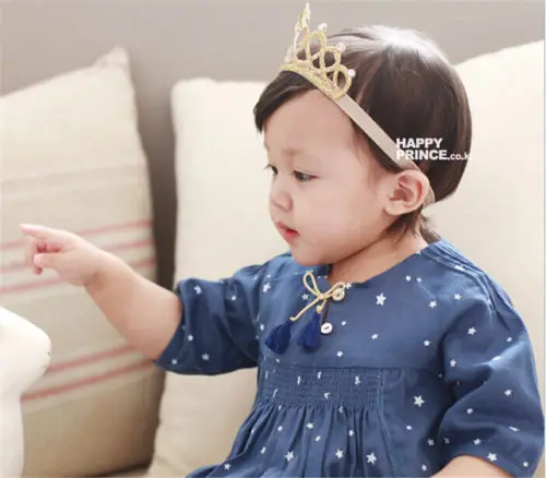 Головной убор корона принцессы для девочек ободки с бантами аксессуары малышей - Фото №1