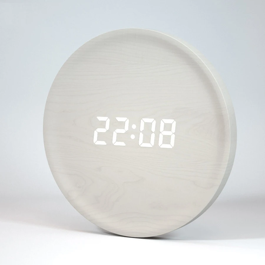 Led Electronic Wood Clocks Wall Home Decor Voice Control Clock Modern Design Nixie Decoracion Hogar Moderno 50KO569 | Дом и сад