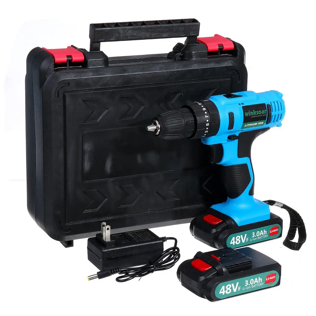 2 battery 21 в 48VF электрическая мини Дрель аккумуляторная отвертка 3.0Ah литий-ионный аккумулятор Аккумуляторная 3 скорости электрическая Ударная дрель электроинструмент - Цвет: 2 battery