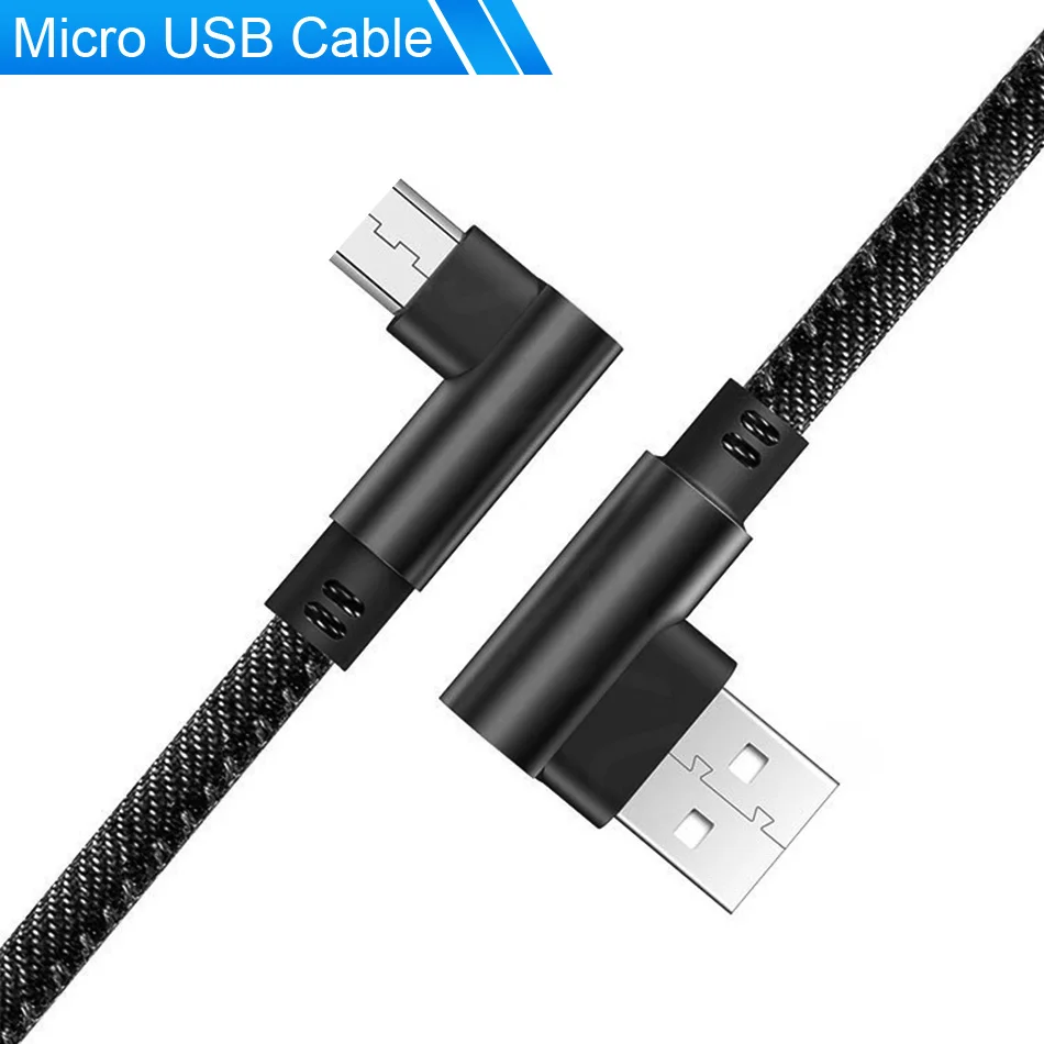 Black For Micro 1 м джинсовый Плетеный позолоченный штепсельный кабель 2.4A Быстрая зарядка USB для освещения Micro type C кабель для iPhone X XR samsung S8 huawei - Тип штекера: Black For Micro