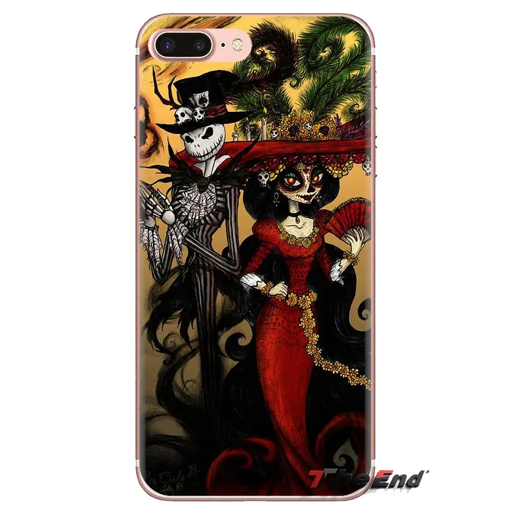 For LG G3 G4 Mini G5 G6 G7 Q6 Q7 Q8 Q9 V10 V20 V30 X Power 2 3 K10 K4 K8 2017 TPU Bag Case Nightmare Before Christmas Jack Sally |