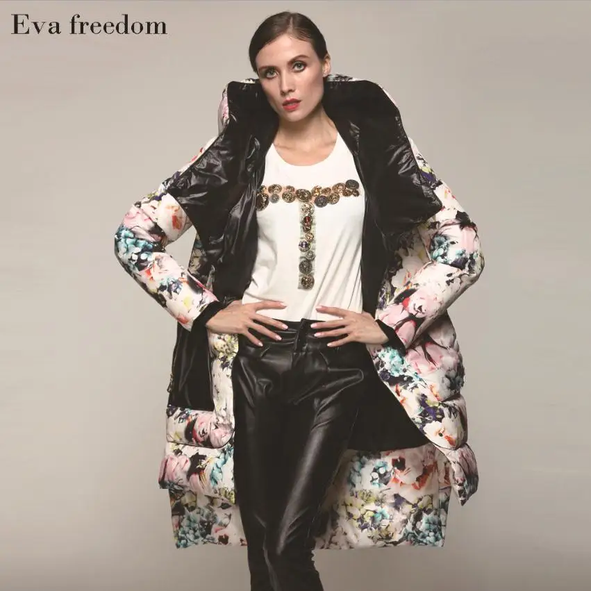S-2XL, 90% утиный пух, пальто, модный бренд, с капюшоном, ассиметричный, длинный пуховик, женский, с принтом, тонкое, плотное, теплое пальто, wj2713