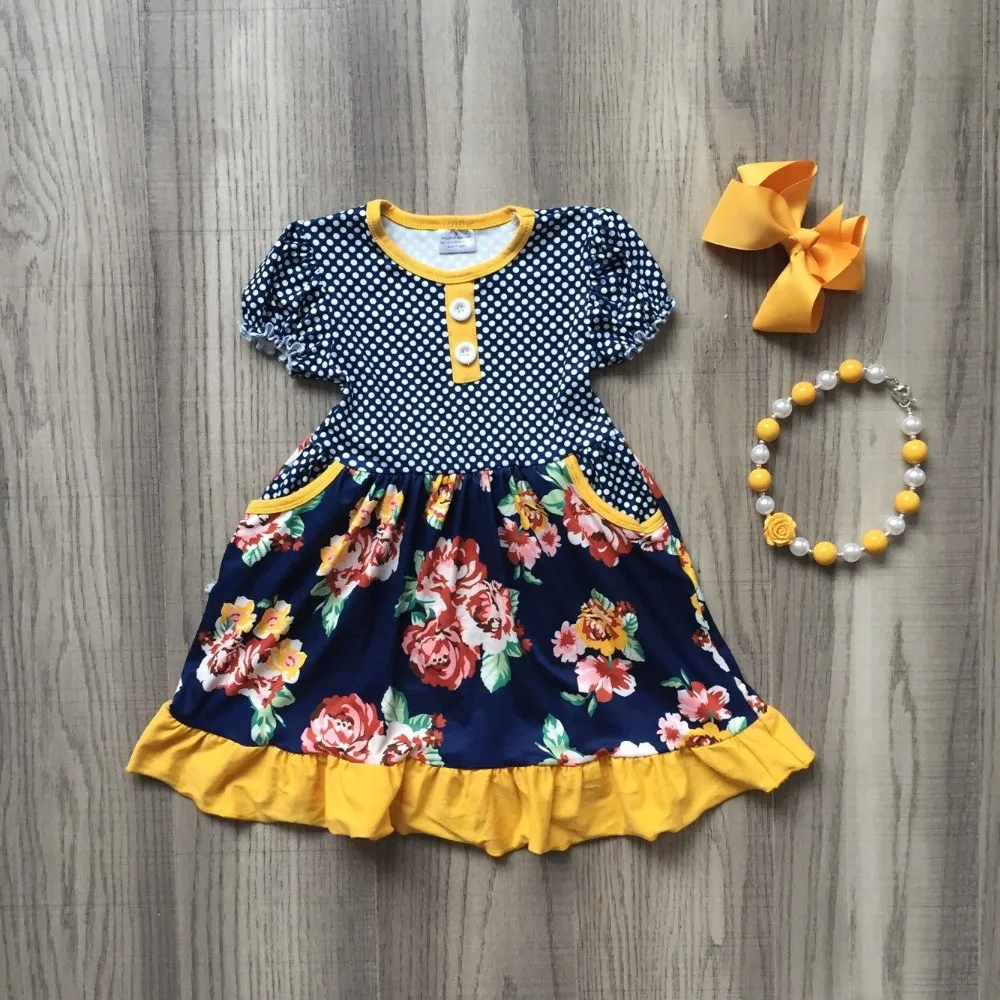 Новое поступление летняя одежда для маленьких девочек детское платье с цветами