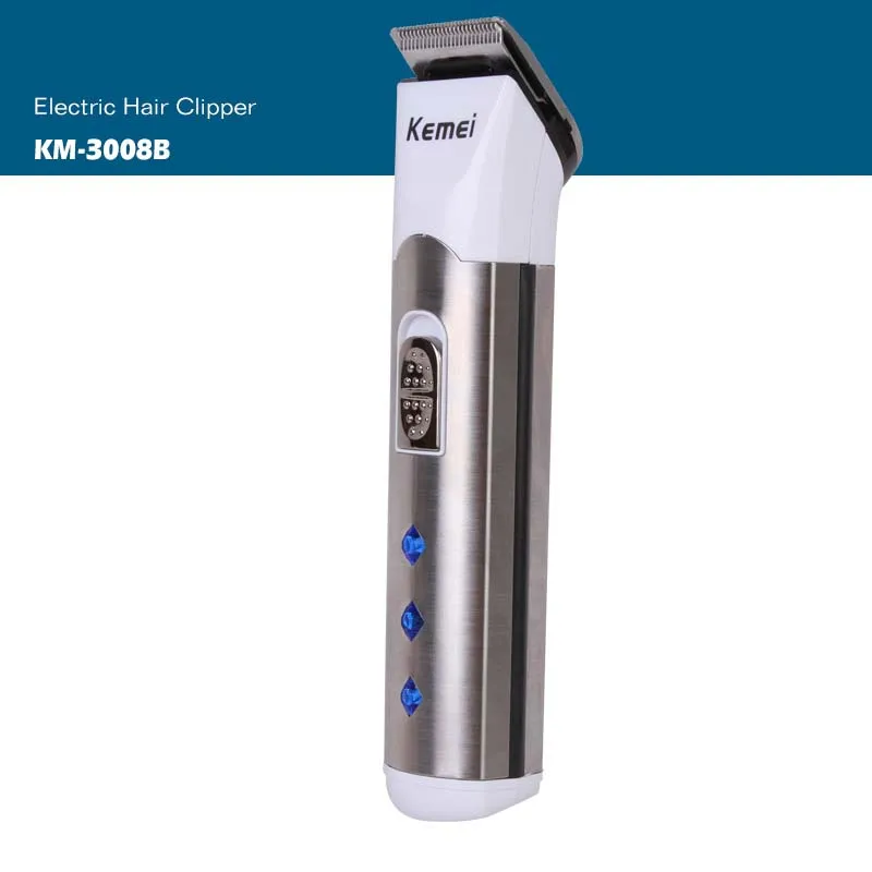 Kemei KM 3008B новый дизайн перезаряжаемая машинка для стрижки волос Триммер высокого