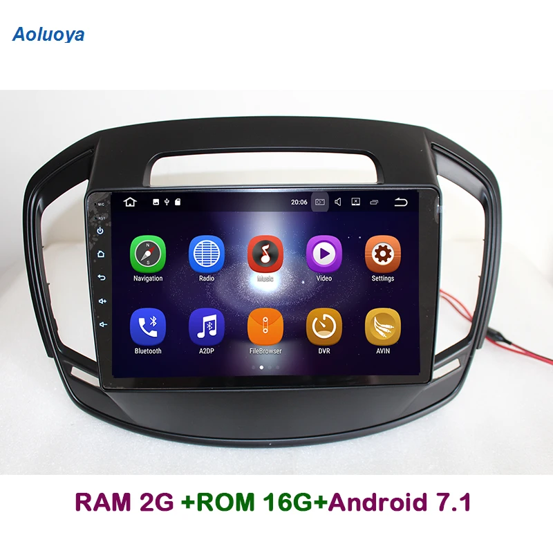 Aoluoya IPS четырехъядерный ОЗУ 2 ГБ Android 7 1 Автомобильный DVD плеер для Opel Insignia 2014 2015 2016
