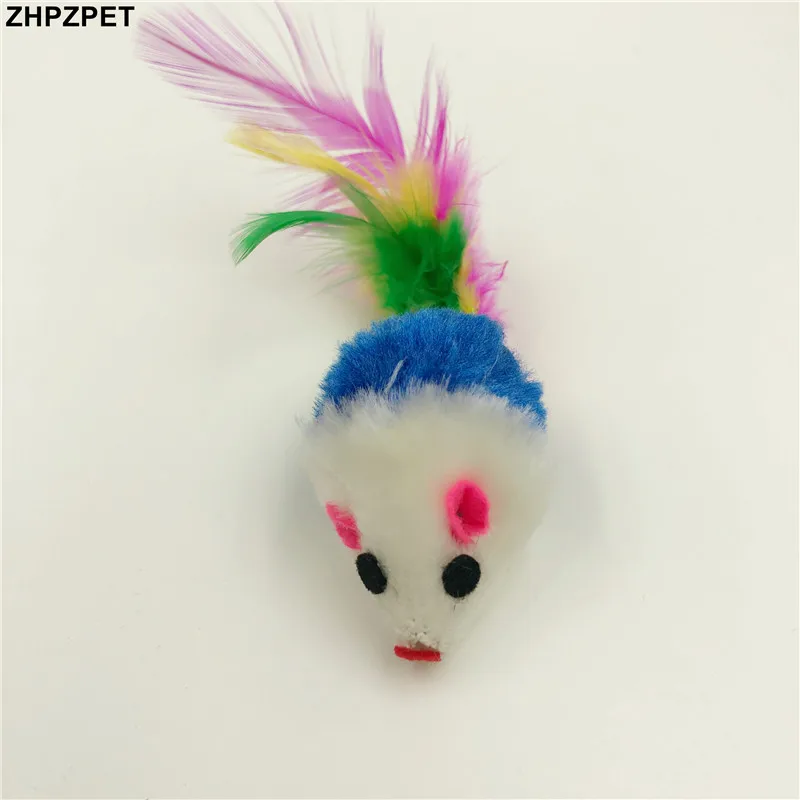 Горячая продажа 1 шт горячие цвета мышки с перьями кошки knuffels случайный цвет мини
