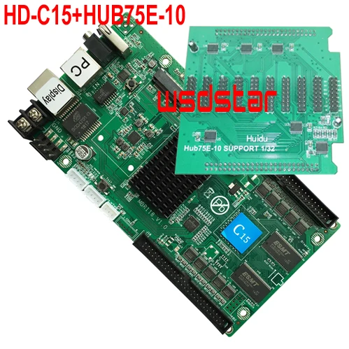 HD C15 + HUB75E 10 поддержка 1/32 сканирования Lan USB асинхронный RGB цвет P2 P3 P4 P6 P10