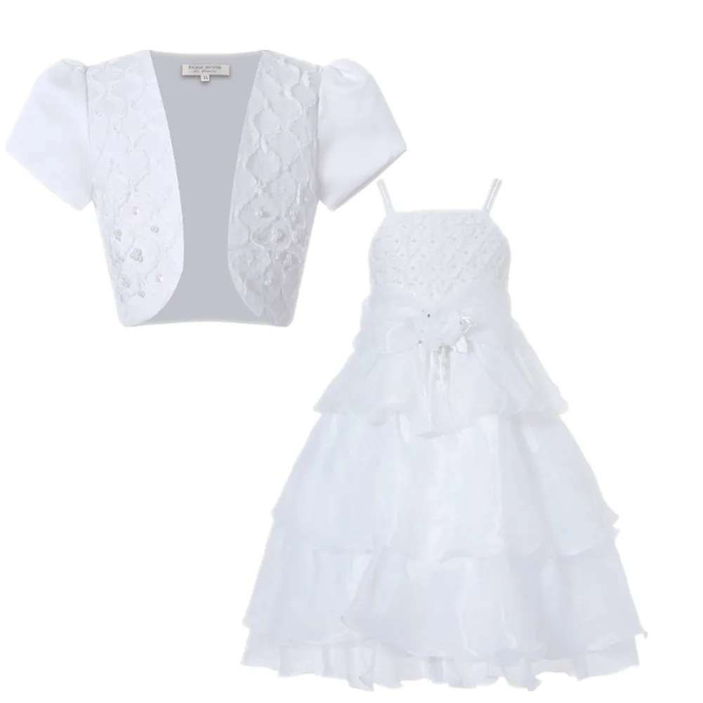 Ликвидация! Вечерние платья для девочек с болеро многослойное бальное платье из