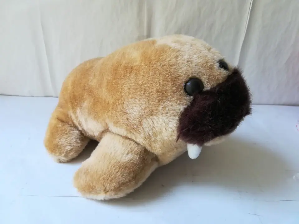 

large 30cm brown cartoon walrus plush toy soft doll throw pillow toy ,birthday gift b2047