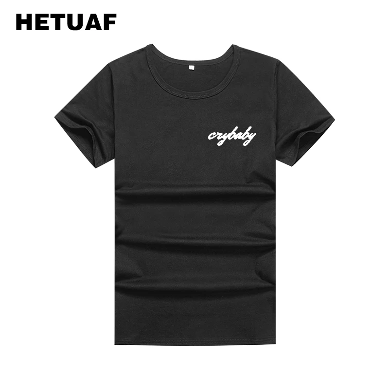 Футболка HETUAF Crybaby женская с карманами хлопок модная Милая уличная одежда рубашка