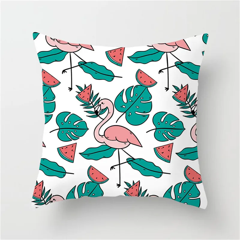 Fuwatacchi с листьями тропического леса наволочка цветами тропический стиль фламинго