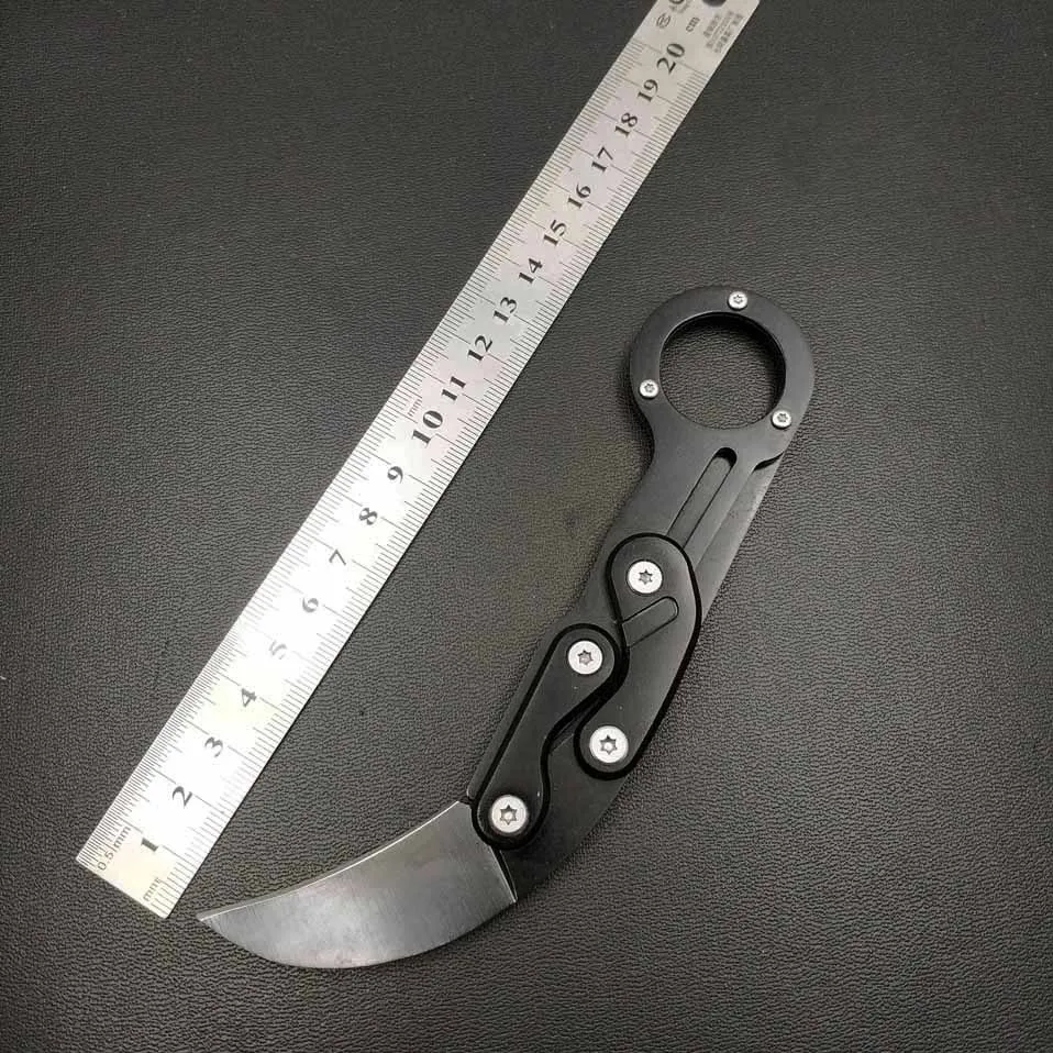 Medium Black Swayboo механический складной нож Karambit CS GO коготь нож кольцо для выживания карманный портативный Зажим инструменты мини EDC Открытый инструмент - Цвет: Medium Black