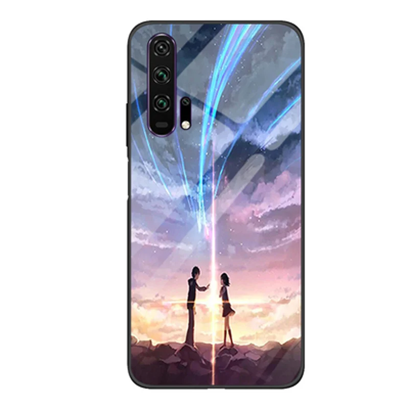 Для huawei Honor 20 pro Чехол Honor20pro звездная звезда закаленное+ ТПУ Край жесткий чехол для задней панели чехол s Honor20 pro YAL-AL10 стеклянный чехол