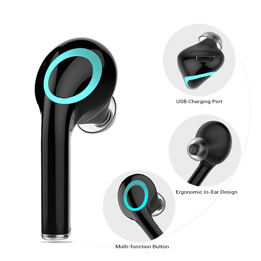 I17 мини наушники Беспроводной Bluetooth гарнитура стерео спортивные бас bluetooth наушник