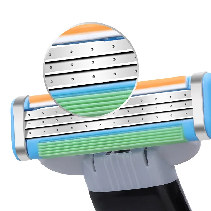 8 шт./лот. Высокое качество мужские лезвия для бритвы забота о лице кассеты бритья