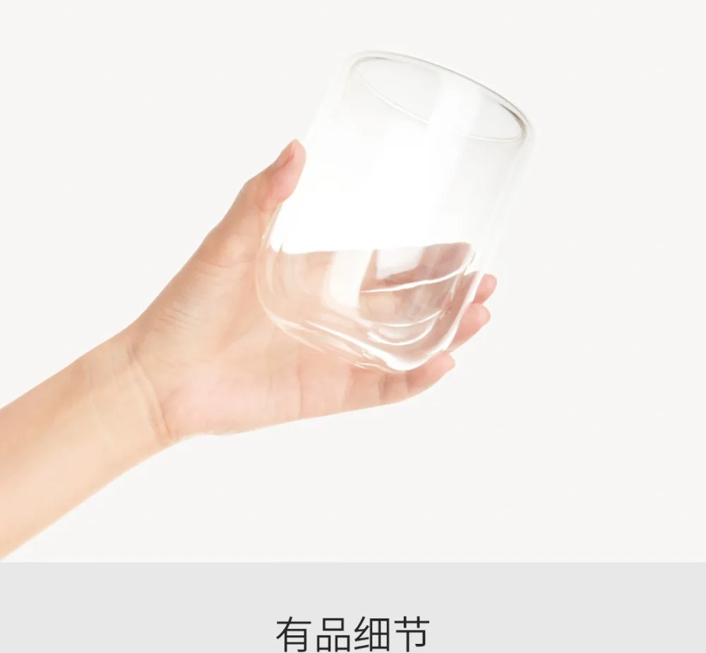 2 шт xiaomi mijia17PIN стеклянная двухслойная чашка боросиликатное стекло 400 мл большая чашка для вина
