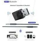 USB Bluetooth передатчик приемник 2-в-1 беспроводной аудио адаптер Bluetooth 5,0 приемник для ТВ компьютера автомобиля SD